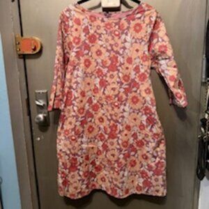 Retro Mid century Shift Floral Dress